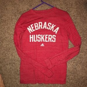adidas vintage nebraska long sleeve